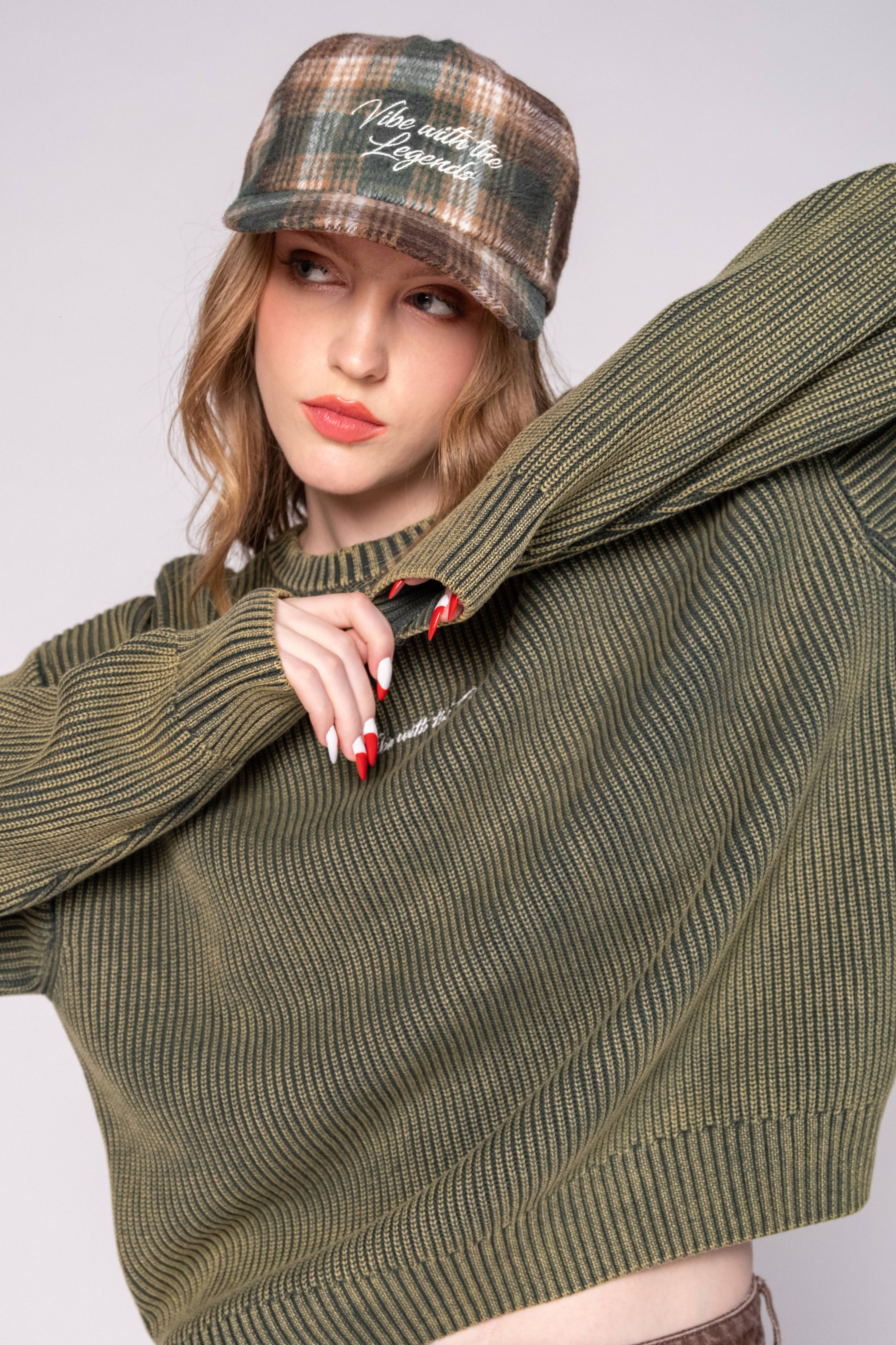 Heavy Knit Sweater - Retro Green