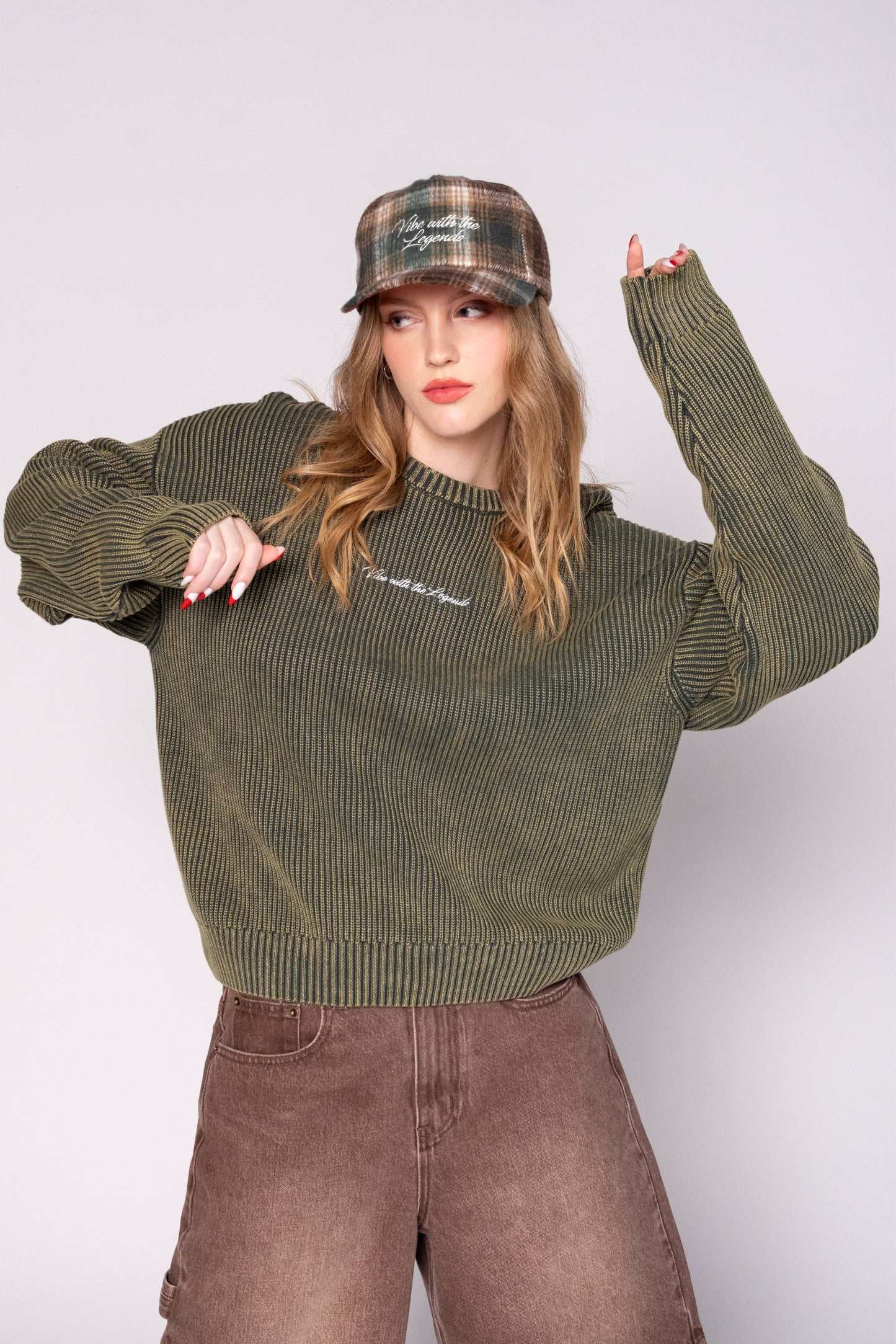 Heavy Knit Sweater - Retro Green