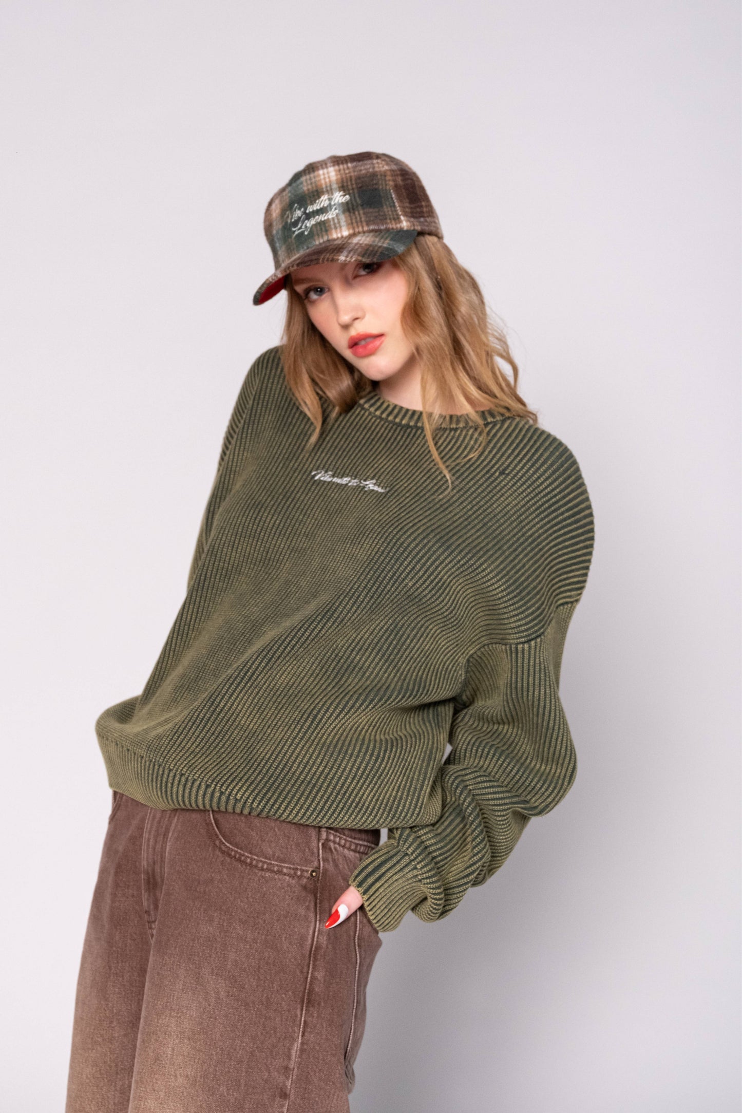 Heavy Knit Sweater - Retro Green