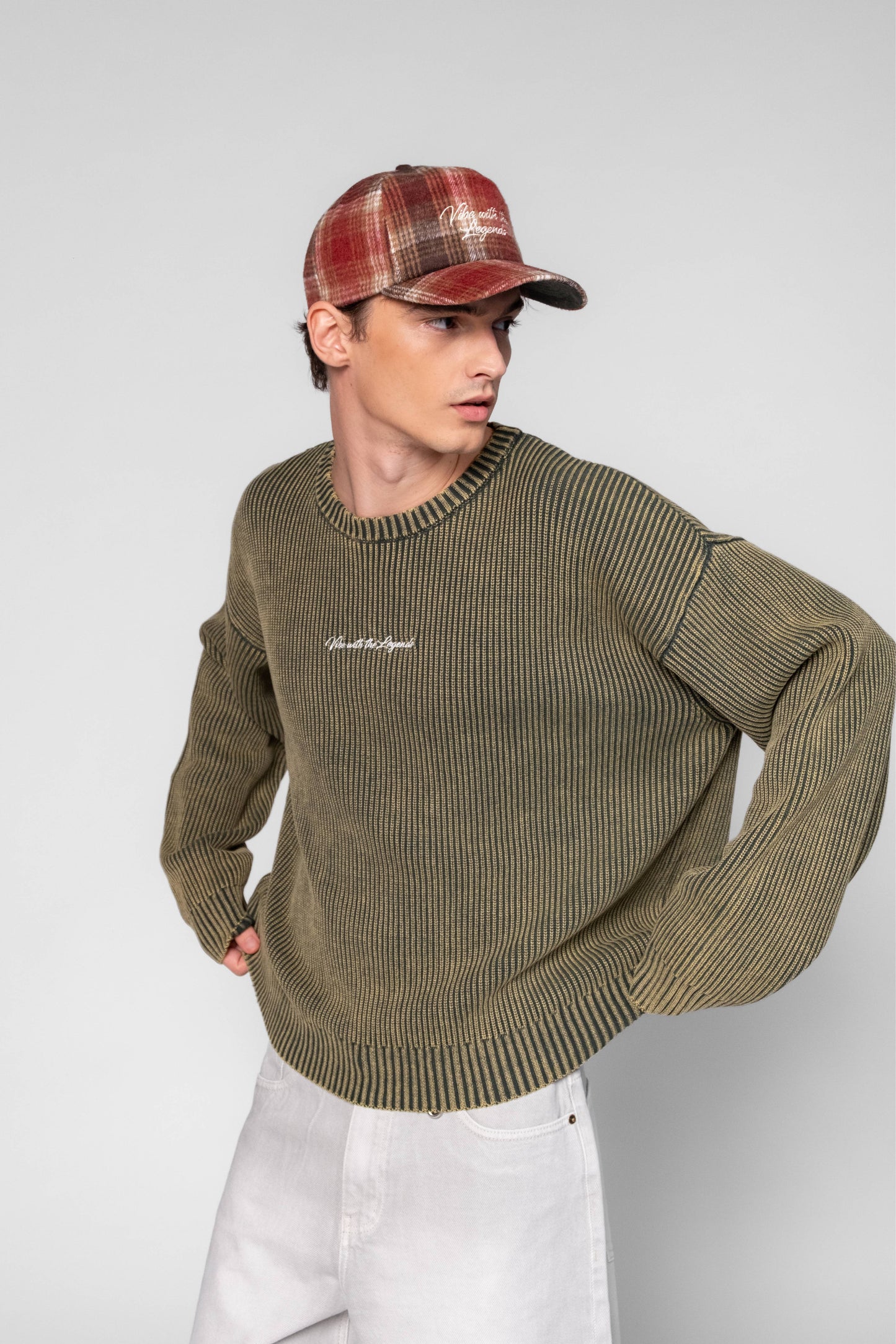 Heavy Knit Sweater - Retro Green